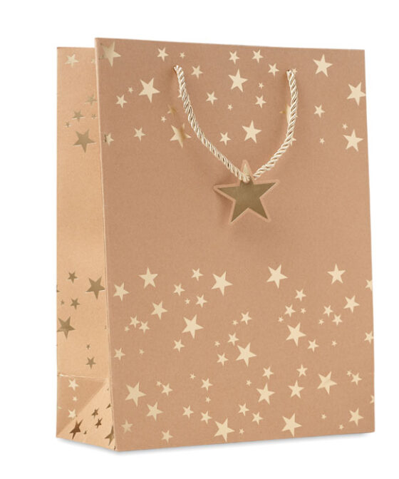 SPARKLE Ünnepi kraftpapír ajándéktasak