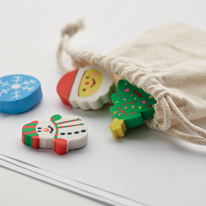 RUBBIES 4 db-os karácsonyi radír szett - Image 4