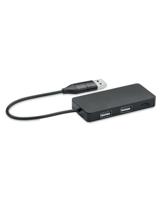 HUB-C 3 portos USB hub, 20 cm kábel