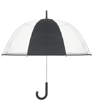 GOTA ⌀102cm/23″ átlátszó esernyő, hajlított markolat.