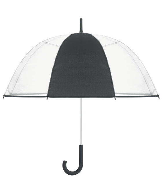 GOTA ⌀102cm/23″ átlátszó esernyő, hajlított markolat.