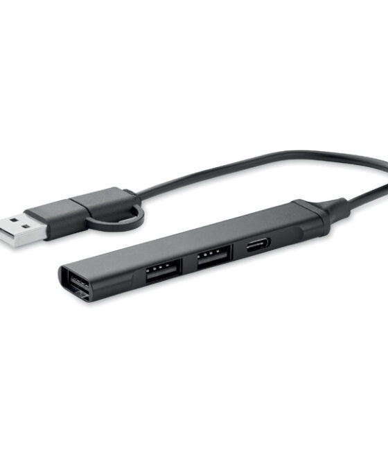 CURRENT USB 4 portos hub, 19 cm kábel