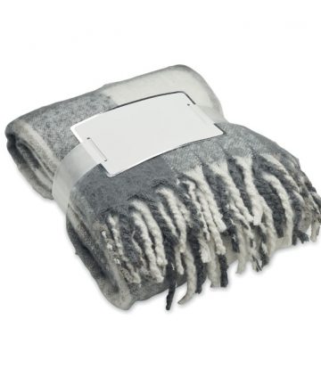 QUET Kockás mohair-PES takaró