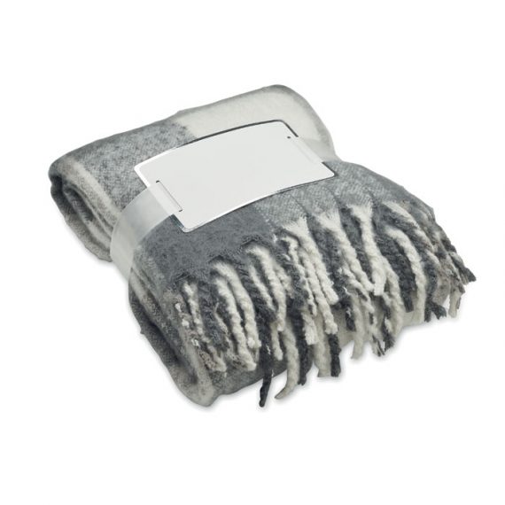 QUET Kockás mohair-PES takaró