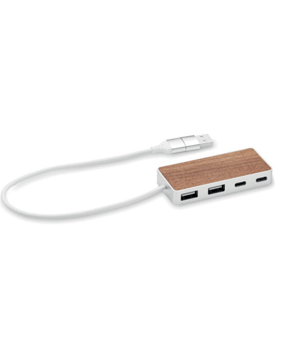 UBAH 4 portos USB hub, 27,5cm kábel