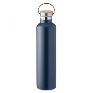 HELSINKI LARGE Duplafalú termosz 1 l - Francia Tengerészkék