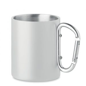 TRUMBA Duplafalú fém bögre 300 ml - Fehér