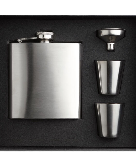 SLIMMY FLASK SET Laposüveg poharakkal