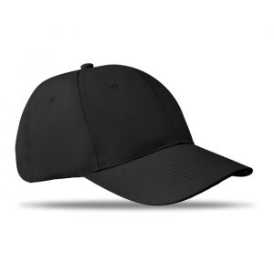 BASIE 6 paneles baseball sapka - Fekete