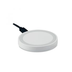 WIRELESS PLATO Kerek vezeték nélküli töltő 5W - Fehér