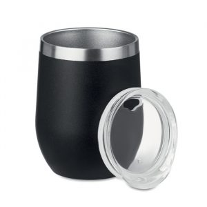 CHIN CHIN Duplafalú bögre 300 ml - Fekete
