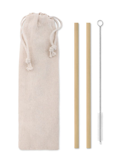 NATURAL STRAW Bambusz szívószál/kefe tokban
