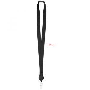 ZIP LANYARD Nyakpánt kihúzható tartóval - Fekete