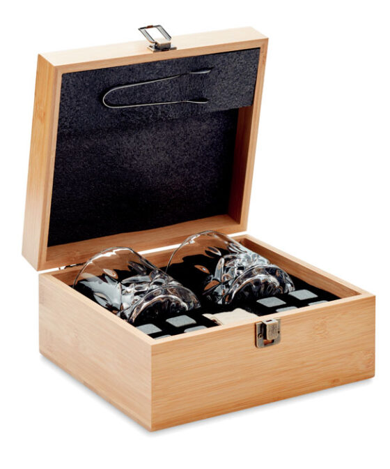 INVERNESS Whisky szett bambusz dobozban