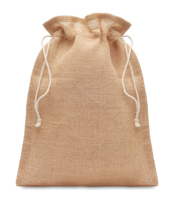JUTE SMALL Kis juta ajándéktasak 14x22 cm