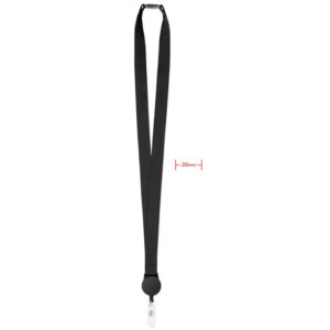 ZIP LANYARD Nyakpánt kihúzható tartóval - Fekete
