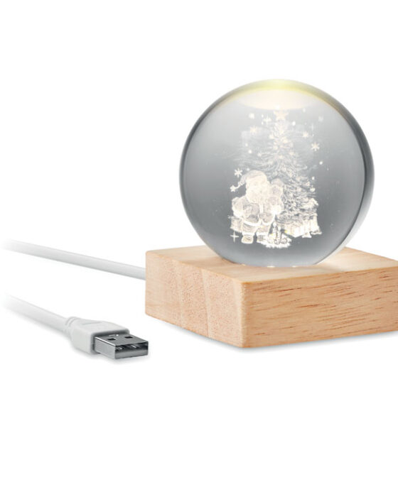 SANTA LIGHT Karácsonyi LED kristálygömb