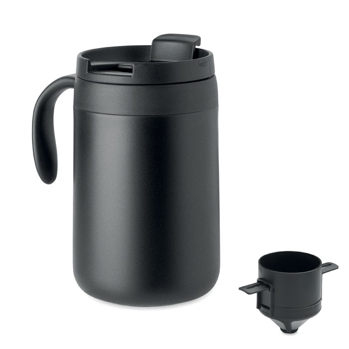 CAFETITO Duplafalú bögre kávészűrővel